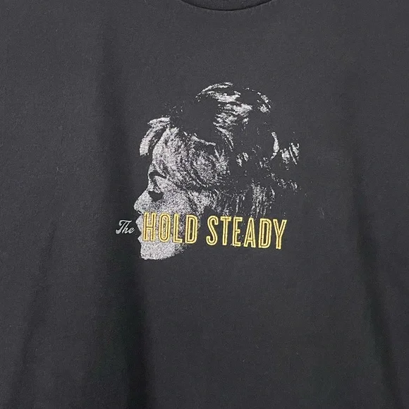 American Apparel black The Hold Steady graphic band tee sz XL *RARE* - Picture 3 of 10